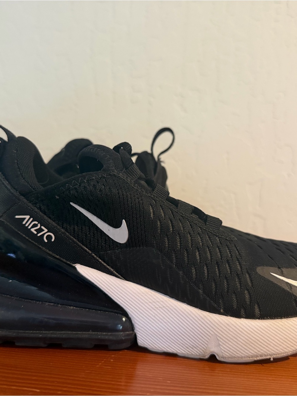 Nike Kids' Black and White Air Max 270 Sneakers